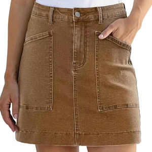 Jupes en jean délavé pour femmes, mini et grandes tailles, style décontracté, best-seller, jupes tendance pour femmes - Product Image 1