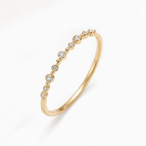 Stackable <b>Rings</b> 925 <b>Silver</b> with 14K Gold Plated CZ Pave Setting for Women Fine Jewelry Wholesale - Product Image 3