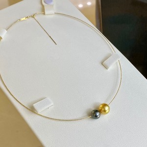 Collier de perles d'or réglable haut de gamme avec collier en or 18 carats importé, perle noire de Tahiti en eau de mer, perle de Nanyang, cadeau de luxe - Product Image 2