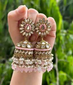 Elegant Long <b>Drop</b> Artificial <b>Earrings</b> Trendy Fashion Jewelry Set's for Women Wholesale Custom Design Export - Product Image 3