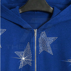 Sudadera con Capucha y Cremallera para Hombre, Diseño Único, Algodón Suave, con Pedrería, Premium, Casual, Transpirable, Ecológica, para Uso Diario - Product Image 5