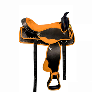 Silla de Montar Western Profesional de Cuero Premium, Silla de Vaquero para Senderismo, Rancho y Placer, Juego de Arreos para Caballos, Productos para Equitación - Product Image 1