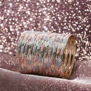 ขายส่งกำไลทองเหลืองชุบ3โทน, กำไล3โทน, เครื่องประดับ3โทน, กำไลข้อมือแฟชั่น, กำไลข้อมือสามสีทอง - Product Image 2