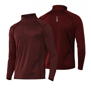 T-shirt pour homme de qualité supérieure, 3/4 zip, couleur personnalisable, tissu polyester respirant, séchage rapide, écologique, streetwear adulte - Product Image 3