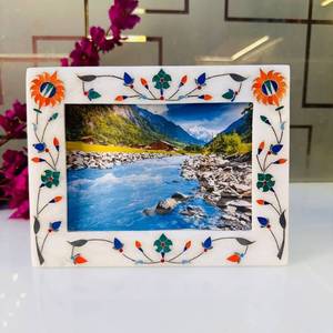 Cadre photo en marbre de haute qualité, travail d'incrustation parfait, décoration d'intérieur, vente en gros, meilleur prix disponible - Product Image 1