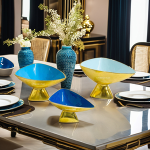 Hot Sale New Design Gold Plated Aluminum Serving Bowl Tabletop Salad & <b>Chocolate</b> Bowls for <b>Weddings</b> & Catering Hot for Hotels - Product Image 1