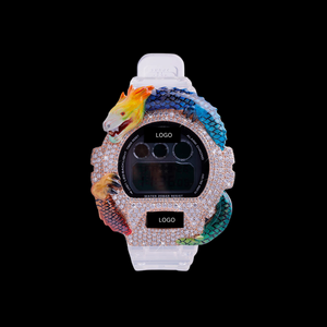 Trendy Iced Out VVS Moissanite Diamond <b>Watch</b> <b>For</b> <b>Men</b> Or Women Premium Diamond Wrist <b>Watch</b> In Factory Price With Dragon Bezel - Product Image 1