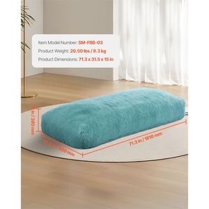 Bean Bag <b>Sofa</b> for Adults Giant Fluffy Plush with High Density Foam Removable Washable <b>Cover</b> Adults Bean Bag Chair - Product Image 2