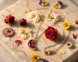 Lab <b>Ruby</b> Crescent Moon <b>Necklace</b> Gold Plated Alloy Minimalist Luxury Jewelry Handmade Elegant Pendant Gift for Women - Product Image 5