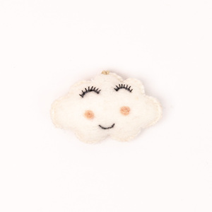 Adorno de Fieltro de Lana con Forma de Nube Sonriente, Formas de Fieltro, Decoración de Nubes de Fieltro, Juguetes Interactivos para Niños, Accesorios para Fotos de Recién Nacidos - Product Image 1