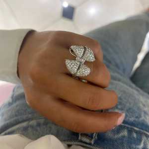 Anillo de cóctel personalizado con diamante cultivado en laboratorio, oro macizo de 14K y 18K, anillo llamativo con pavé, venta al por mayor, precio de fábrica B2B, fabricación - Product Image 2