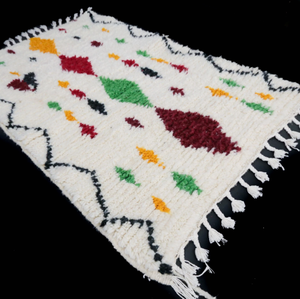 Tapis marocain moderne de luxe noué à la main en coton, taille personnalisable, rembourré, résistant aux taches, pour salon, hôtels, prière - Product Image 2