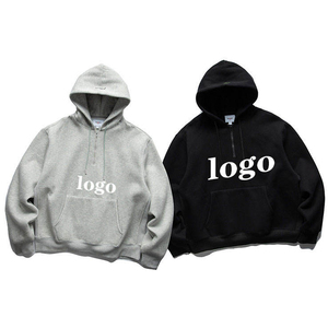 Ensemble sweat à capuche oversize et jogging unisexe personnalisé avec logo, 100 % coton, imprimé et brodé, style streetwear anime vierge - Product Image 1