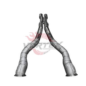 Système d'échappement électronique à valve en acier inoxydable doré Vortex pour Ferrari F12 avec système d'échappement catback à valve - Product Image 3