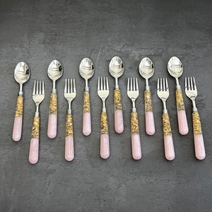 Juego de Cubiertos de Lujo de Acero Inoxidable Rosa de 12 Piezas al por Mayor, con Cucharas, Tenedores y Cuchillos Aptos para Lavavajillas, para Fiestas - Product Image 4