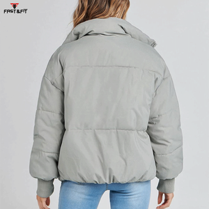 Chaqueta Acolchada de Algodón para Mujer, de Invierno, Manga Larga, Cuello Alto, Impermeable, Cortavientos, Gruesa y Transpirable, Precio Económico al por Mayor - Product Image 3