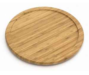 Plateau tournant en bois de qualité supérieure, couleur bois naturel, pour servir le fromage et les biscuits - Product Image 6