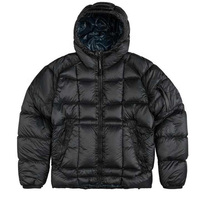 Blouson matelassé marron personnalisé pour homme, coupe-vent épais avec fermeture éclair, col montant, chaud, décontracté, pour l'hiver, avec logo sur le devant