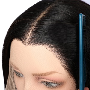 Venta Directa de Fábrica: Peluca Frontal de Encaje sin Pegamento, Negra con Reflejos, 100% Cabello Virgen Chino, Transparente para Encaje - Product Image 5