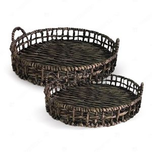 Plateaux de service AMBER en jacinthe d'eau pour décoration, organisateur de rangement pour étagère - Product Image 3