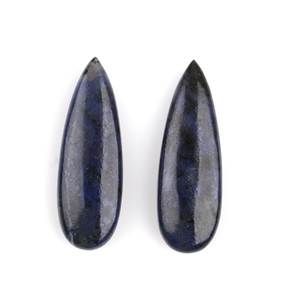 Perles de Dumortierite Bleue Naturelle de Qualité Unique, Forme Poire 10x30mm, Briolette, Pierres Précieuses Libres pour la Fabrication de Bijoux DIY, Fournitures - Product Image 1