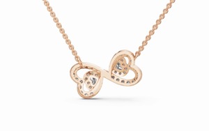 0.940 Carat Lab Grown <b>Emerald</b> Cut Halo <b>Pendant</b> 17 Piece Diamond Necklace 9K 14K 18K Rose Gold Women's Luxury Gift Jewelry - Product Image 2