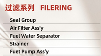 Filtre à air robuste de qualité supérieure pour pièces automobiles, séparateur d'eau et de carburant, filtre à carburant, groupe de joints de pompe à carburant ISO9001 pour moteur diesel