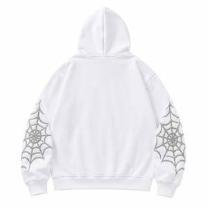 Sweat-shirt à capuche unisexe blanc de haute qualité, très vendu, 100% coton molletonné, style streetwear, hiver - Product Image 2