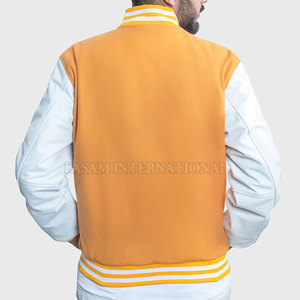 Wholesale Customized Made Letterman Winter <b>Jacket</b> <b>Leather</b> Sleeves Street Wear <b>Men</b> Letterman <b>Jacket</b> - Product Image 5