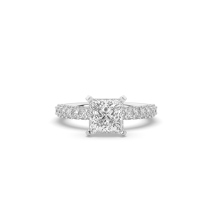 Custom 2 Ct Lab Grown Diamond 925 Silver Gold Ring Princess Cut <b>Unique</b> Style Lightweight Minimalist Jewelry <b>For</b> <b>Her</b> Ring - Product Image 3