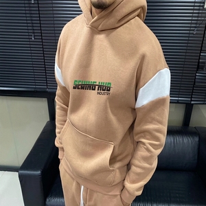 Sudadera con capucha de algodón para hombre, forro interior suave y cepillado, cómoda, estilo urbano, esencial, precio al por mayor. - Product Image 2