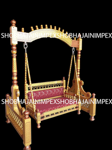 Columpio de pavo real decorar elegante madera de teca metálica tema indio decoraciones de boda y fiesta para Sangeet - Product Image 3