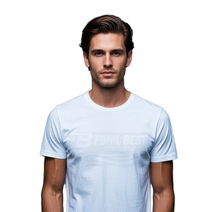 เสื้อยืดผู้ชายคอตตอน 100% ทรงปกติ สไตล์ลำลอง พิมพ์ลายด้านหน้าได้ตามสั่ง แขนเสื้อแบบซักล้างแล้ว ดีไซน์เรียบง่าย ผ้าถักเนื้อนุ่ม ระบายอากาศได้ดี ขายส่ง - Product Image 5