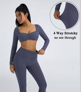 Conjunto Deportivo de 2 Piezas para Mujer, Talla Grande, Ropa de Yoga, Ropa de Gimnasio, Traje Deportivo, Ropa Deportiva Activa, Conjuntos de Fitness para Gimnasio - Product Image 2