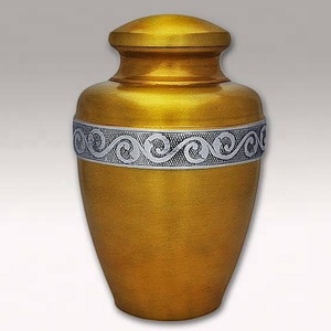 Handicraft American Style Metal Cremation Urn High Glossy Finish Adult 200 Cubic Inch Customizable Design Funeral Urn for Ashes - Product Image 6