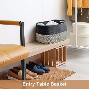 Customised Handwoven 100% Cotton Fabric Eco-friendly Foldable Large <b>Storage</b> Basket Laundry <b>Hamper</b> with Multifunctional Design - Product Image 4