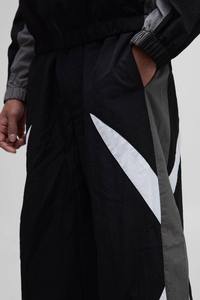 Pantalones Deportivos de Estilo Retro Americano con Doble Cintura, Corte Holgado y Recto, Casuales, Planos, ODM, para Hombre, con Bloques de Color - Product Image 2