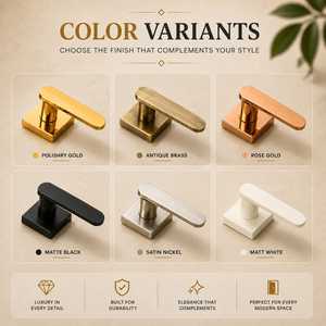 Modern Square Rose Ambidextrous Touch Control <b>Door</b> & Window Handles for Interior <b>Doors</b> - Product Image 3