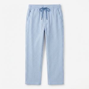 <b>Men</b> Striped Lounge Pants Drawstring <b>Elastic</b> Waist Lightweight Woven <b>Trousers</b> Casual Resort Sleepwear - Product Image 2