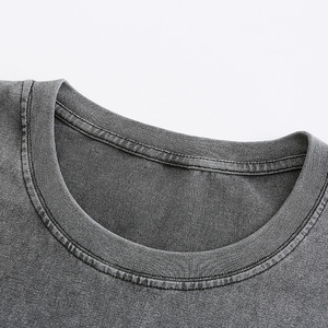Custom Men's Casual 100% Cotton <b>Vintage</b> Acid Washed T-Shirt Distressed Streetwear Oversized Heavyweight Blank <b>Tee</b> - Product Image 4