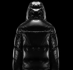 Men's Casual Outdoor Winter Puffer <b>Jacket</b> Plus Size Zipper Closure Breathable Customizable Front Eco-Friendly Windproof Shiny - Product Image 2