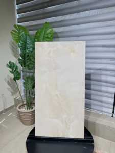 กระเบื้องปูพื้นพอร์ซเลน Thunder Onyx Pistachio ขนาด 600x600 มม. หนา 8.5 มม. ผิวมันเงา หรูหรา คุณภาพระดับพรีเมียมจากอินเดีย ป้องกันการลื่น เหมาะสำหรับใช้ภายใน - Product Image 2