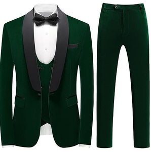 Three Piece Men Suit in Red Color Wedding Partywear Gentleman Single Breasted British English Pant Coat Jacket Bow <b>Tie</b> Men Suits - Product Image 5