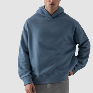 Sweat à capuche superposé d'hiver de qualité supérieure, manches longues, 100 % coton molletonné respirant, disponible en gros pour hommes - Product Image 2