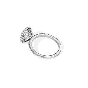 Round Brilliant Cut Diamond Engagement Ring Prong Setting Women's Floral Style - Product Image 5