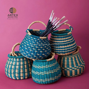 Cesta Bolga de Seagrass Tejida a Mano, Cesta de Almacenamiento Multiusos para Decoración del Hogar, Vietnam ARTEX QUANG PHU - Product Image 5