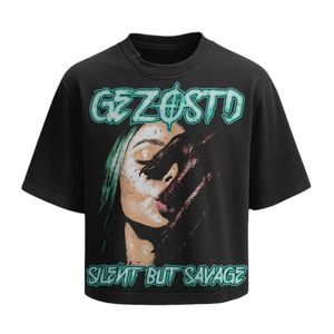 Camiseta de Hombre de Estilo Urbano con Lavado Ácido, Tejido Sólido, 100% Algodón, Secado Rápido, Corte Holgado, Personalizable - Product Image 1