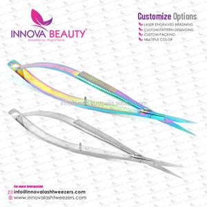 Pince à épiler en acier inoxydable à pointe en fibre pour extensions de cils, avec poignée diamantée, finition or rose plasma, marque privée, 90 degrés, volume russe, personnalisable - Product Image 4