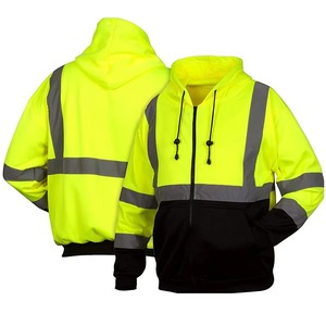 เสื้อแจ็คเก็ตนิรภัยแบบสะท้อนแสงรุ่นใหม่สำหรับฤดูหนาว ANSI Class 1 เป็นมิตรกับสิ่งแวดล้อม น้ำหนักเบา รับผลิตตามแบบ OEM พร้อมสกรีนโลโก้สำหรับผู้ชาย - Product Image 1