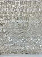 Tissu brodé SQ, tissu brodé floral, tissu brodé perlé, tissu brodé en mousseline, robe de soirée, boutique, vente en gros, exportation USA
